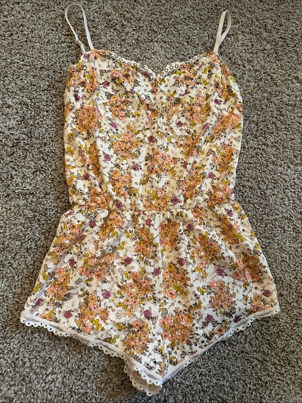 Floral lace Romper Victorias Secret Small ethereal cottage fairy intimates